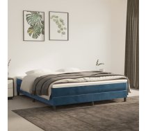 Kabatu Atsperu Matracis, Tumši Zils, 160X220X20 Cm, Samts Vidaxl 8721158368973
