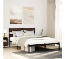 Gultas Rāmis Ar Galvgali, Brūna Koka Krāsa, 160X200 Cm Vidaxl 8721158377432