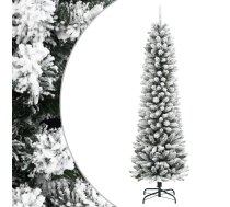 Mākslīgā Ziemassvētku Egle Ar Sniegu, Šaura, 210 Cm, Pvc&Pe Vidaxl 8721158417619
