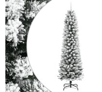 Mākslīgā Ziemassvētku Egle Ar Sniegu, Šaura, 240 Cm, Pvc&Pe Vidaxl 8721158417626