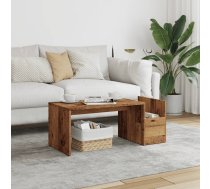Kafijas Galdiņš, Veca Koka, 90X45X35 Cm, Konstruēts Koks Vidaxl 8721158435811