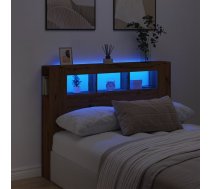 Gultas Galvgalis Ar Led, Koka Krāsa, 140X18,5X103,5 Cm, Koks Vidaxl 8721158446749