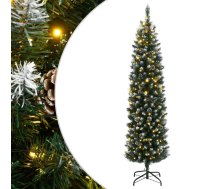 Mākslīgā Ziemassvētku Egle, Šaura, 150 Cm, 150 Led Vidaxl 8721158512413