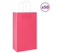 Papīra Maisiņi 50 Gab. Ar Rokturiem, Rozā, 21X11X36 Cm Vidaxl 8721158516039