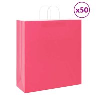 Papīra Maisiņi 50 Gab. Ar Rokturiem, Rozā, 45X17X48 Cm Vidaxl 8721158516114