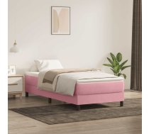 Atsperu Gulta Bez Matraci, Rozā Samts, 80X220 Cm Vidaxl 8721158520579