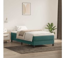 Atsperu Gulta Ar Matraci, Tumši Zaļš Samts, 90X210 Cm Vidaxl 8721158521095
