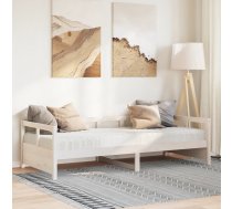Gulta Ar Matraci, Balta, 90X200 Cm, Priedes Masīvkoks Vidaxl 8721158573292