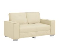 Divvietīgs Dīvans Krēms Tonī 120 Cm No Mākslīgās Ādas Vidaxl 8721158689559