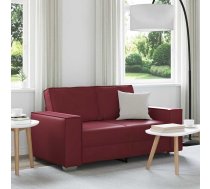 Divvietīgs Dīvāns Vīna Sarkans 120 Cm Mākslīgā Āda Vidaxl 8721158689573