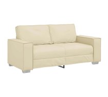 Divvietīgs Dīvāns Krēmkrāsas 140 Cm No Mākslīgās Ādas Vidaxl 8721158689610