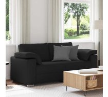 Melns Divvietīgs Dīvāns 140 Cm Audums Vidaxl 8721158691385