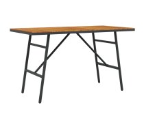 Maltīšu Galds, Melns, 110X55X62 Cm, Cietkoks, Akācija Vidaxl 8721158710987