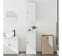 Vannas Istabas Mēbeļu Komplekts Ar Plauktu 2 Pcs Antīki Balta Vidaxl 8721158714534