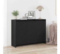Blakus Galds Melns Ozols 102X33X75 Cm Inženierijas Koks Vidaxl 8721158724908