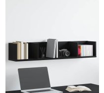 Cd Sienas Plaukts Melnā Ozola 100X18X18 Cm Inženierijas Koks Vidaxl 8721158768674