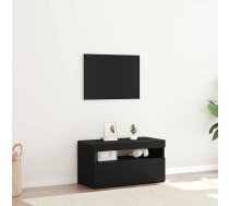 Tv Galds Ar Led Gaismām, Melnā Ozola Krāsā, Izmēri 75X35X40 Cm, Ražots No Inženierijas Koka Vidaxl 8721158769589
