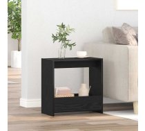 Sānu Galds Melns Ozols 50X26X50 Cm Inženierijas Koks Vidaxl 8721158770202