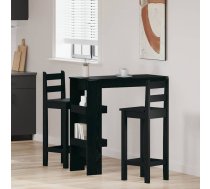 Sienas Bāra Galds - Melns Ozols - 102X55X103.5 Cm - Izgatavots No Inženierijas Koka Vidaxl 8721158771469