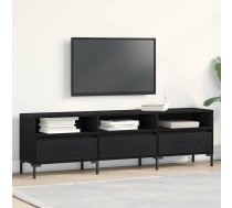 Tv Galds Melnā Ozolā 150X30X44,5 Cm Inženierijas Koks Vidaxl 8721158772503