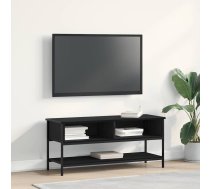 Tv Galds Melns Ozols 100X35X45 Cm Inženierijas Koks Un Tērauds Vidaxl 8721158773029