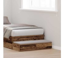 Gultas Atvilktne Vecā Koka 100X36,5X16,5 Cm Inženierkoks Vidaxl 8721158910776