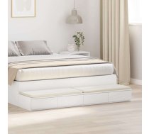Gultas Atvilktnes Baltā Krāsā 160X36.5X16.5 Cm Izgatavotas No Inženieru Koka Vidaxl 8721158911353