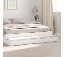 Gultas Atvilktnes Baltas 180X36,5X16,5 Cm No Inženierijas Koka Vidaxl 8721158911438