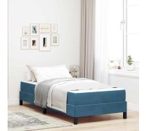 Kastītes Atsperu Gulta Ar Matraci Tumši Zils 80 X 210 Cm Audums Vidaxl 8721288298201