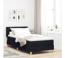 Kastītes Atsperu Gulta Ar Matraci Melnā Krāsā 90X200 Cm Vidaxl 8721288303844