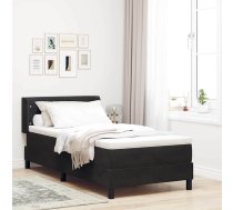 Kastes Atsperu Gulta Ar Matraci Melnā Krāsā 90X200 Cm Samts Vidaxl 8721288304452