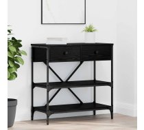 Konsoles Galds Melns Ozols 75X34.5X75 Cm Inženierētā Koka Vidaxl 8721288518200