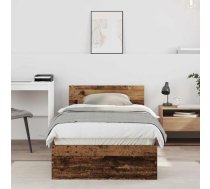 Gultas Rāmis Bez Matrača Ar Galvu Vecā Koka 90X190 Cm Vidaxl 8721288520708