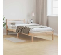 Gultas Rāmis Ar Galvgali 80X220 Cm Cieta Koka Priede Vidaxl 8721288581532