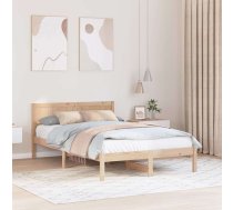 Priedes Koka Gultas Rāmis Dabīgs Priedes Koks 135 X 190 Cm Vidaxl 8721288634818