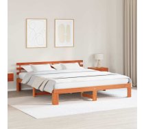 Priedes Koka Gultas Rāmis Vaskota Brūna Masīvkoks 200 X 200 Cm Vidaxl 8721288636720
