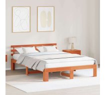 Priedes Koka Gultas Rāmis Vaskotā Brūnā Masīvkoks 140 X 200 Cm Vidaxl 8721288636843