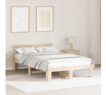 Priedes Koka Gultas Rāmis 120X190 Dabisks Koks Cietā Priedes Koks Vidaxl 8721288636942