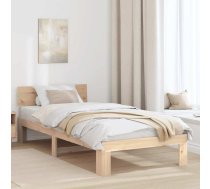 Gultas Rāmis Ar Galvgalvi 80X200 Cm Cietā Priedes Kokā Vidaxl 8721288637451