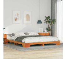 Grīdas Gultas Rāmis Ar Uzglabāšanu Brūna 200 X 210 Cm Koka Vidaxl 8721288717771