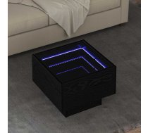 Sānu Galds Melns Ozols 40 X 40 X 30 Cm Inženierijas Koks Vidaxl 8721288763846