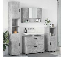 Vannas Istabas Mēbeļu Komplekts Ar Plauktu 4 Pcs Betona Pelēka Vidaxl 8721288870230