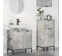 Vannas Istabas Mēbeļu Komplekts Ar Plauktu 2 Pcs Betona Pelēka Vidaxl 8721288870735
