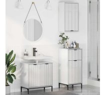 Vannas Istabas Mēbeļu Komplekts Ar Plauktu 3 Pcs Spīdīgi Balta Vidaxl 8721288870841