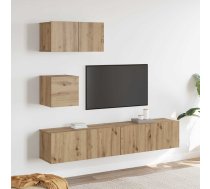 Tv Skapīšu Komplekts Ar Plauktu 4 Pcs Amatnieku Ozola Vidaxl 8721288871176