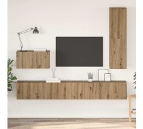 Tv Skapju Komplekts Ar Plauktu 4 Pcs Amatnieku Ozola Vidējs Vidaxl 8721288871534