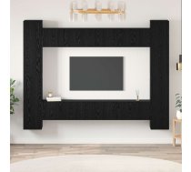 Tv Skapīšu Komplekts Ar Plauktu Ar Uzglabāšanu Ar Durvīm 10 Pcs Melni Ozoli Vidaxl 8721288872067