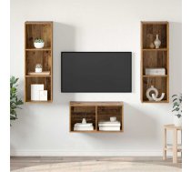 Tv Skapju Komplekts Ar Plauktu Vecs Koks 37 X 37 X 107 Cm Vidaxl 8721288873408