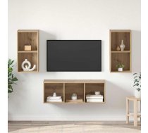Tv Skapju Komplekts Ar Plauktu Amatnieku Ozola 37 X 37 X 107 Cm Vidaxl 8721288873422