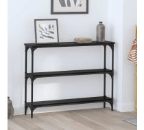 Konsoles Galds Melns Ozols 100 X 22.5 X 75 Cm Inženierijas Koks Vidaxl 8721288899910
